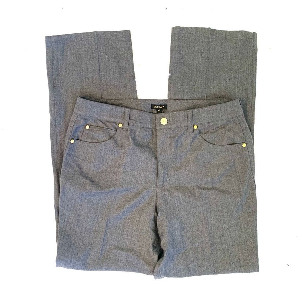 ESCADA Gray Knit Trousers - Size 40/10